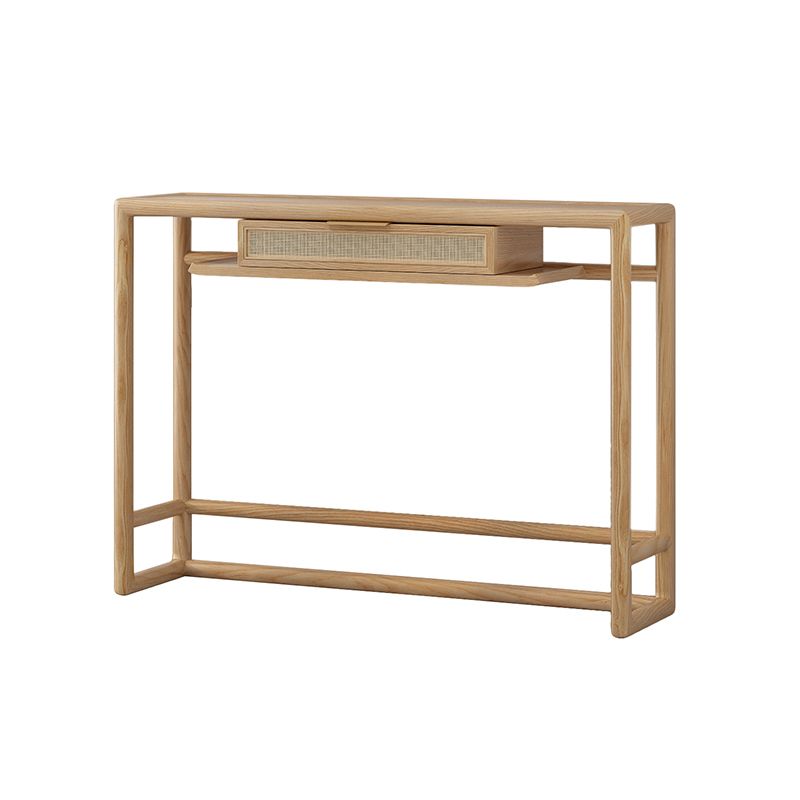 1 Drawer Console Table Solid Wood 34.65-inch Tall Accent Table