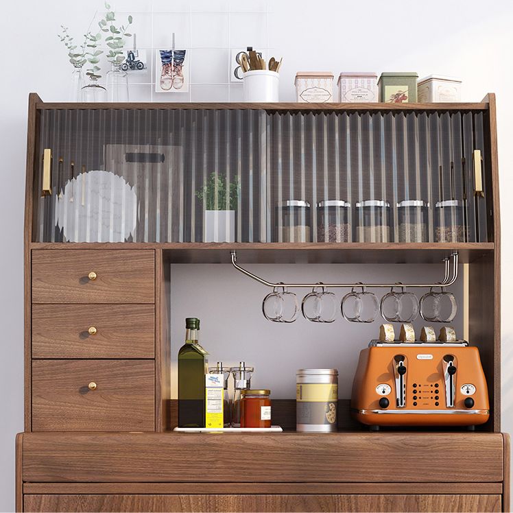 Moderne rechthoekige massief houten eettafel met lade, 68,9" x 31,5" x 29,5"