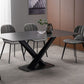 Black Stone Top Dining Table Set with Gray Chairs 1/4/5/7 Pieces Modern Dinette Set Clearhalo 'Dining Room Sets' 'Dining Tables & Seating' 'dining_room_set' 'furn' 'furn_dining_room_set' 'Furniture' 'Kitchen & Dining Furniture' 1200x1200_3286ce06-99bf-4cf7-acd7-54cb9f8bc04f