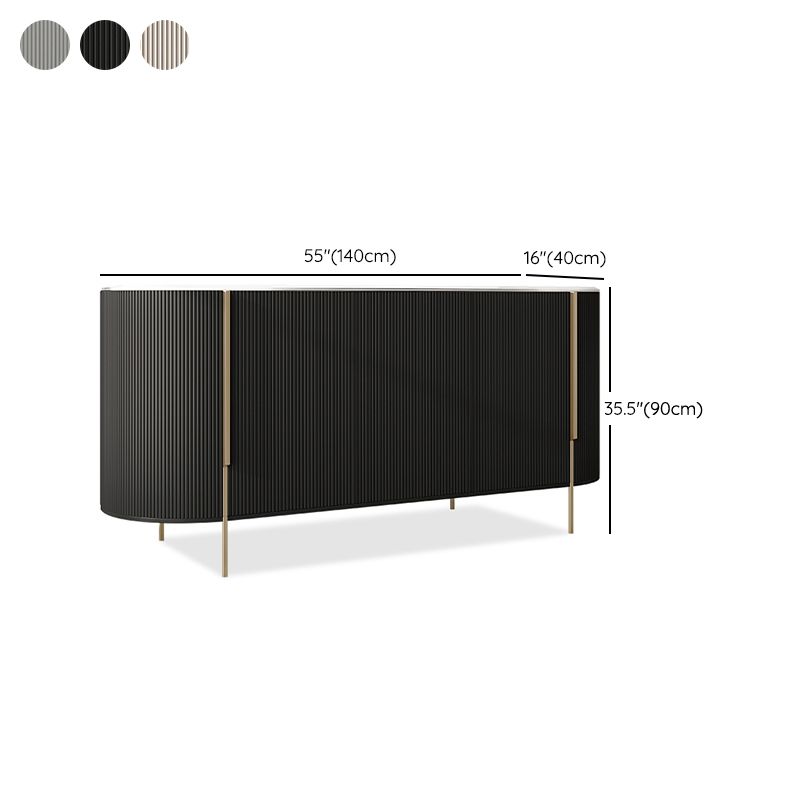 Stone Buffet Table Glam Style Buffet Sideboard Cabinet with Drawers and Cabinets Clearhalo 'buffet_sideboard' 'Buffets & Sideboards' 'furn' 'furn_buffet_sideboard' 'Furniture' 'Kitchen & Dining Furniture' 1200x1200_3287dfb4-1f54-418b-bbab-64edae245162