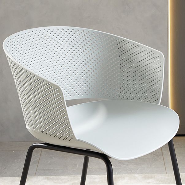 Metal Dining Room Modern Chair Open Back Dining Chair with Arm Clearhalo ' kitchen&dining_furn' 'Dining Chairs' 'Dining Tables & Seating' 'dining_chair' 'furn' 'furn_dining_chair' 'Furniture' 'furniture_dining_chair' 'Kitchen & Dining Furniture' 'kitchen' 1200x1200_32885553-099a-49cb-a4b6-62d978a732a7