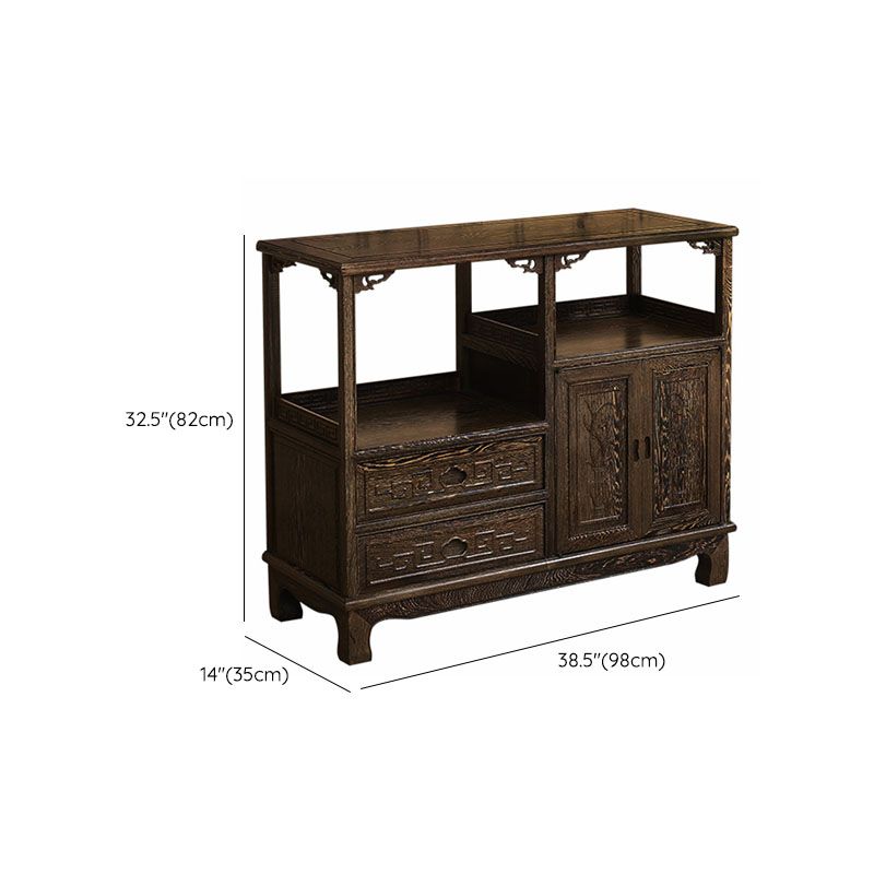 Gabinetes de servidor de madera de 2 cajones modernos incluidos para la sala de estar