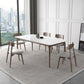 Mid-Century Dinette Table Rectangle Stone Dining Table in White Clearhalo 'Dining Tables & Seating' 'Dining Tables' 'dining_table' 'furn' 'furn_dining_table' 'Furniture' 'Kitchen & Dining Furniture' 1200x1200_3289f323-3642-4ee0-8ea6-c8d00003d74a
