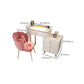 Removable Makeup Counter Bedroom Vanity Dressing Table with Lighted Mirror