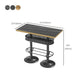 Industrial Style Bar Height Table Cafe Bar Dining Table with Storage Clearhalo 'Bar Furniture' 'Bar Tables' 'bar_tables' 'furn' 'furn_bar_tables' 'Furniture' 'Kitchen & Dining Furniture' 1200x1200_328bebc2-974d-40eb-b0ee-dddaa8a48e1f