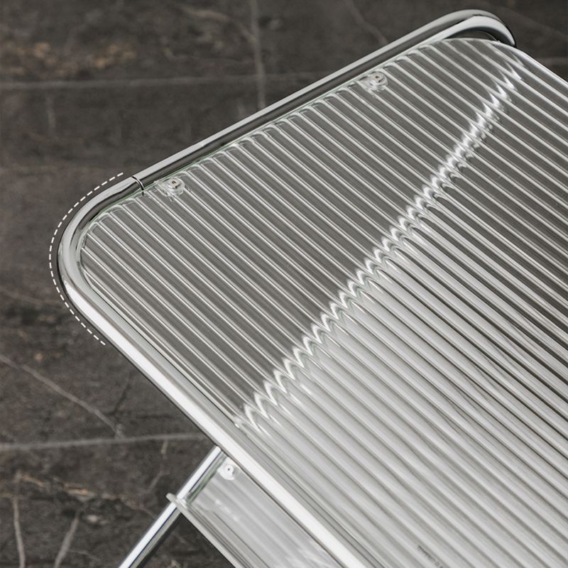 24" Tall Square Glass Top Side Table Iron Abstract Base End Table