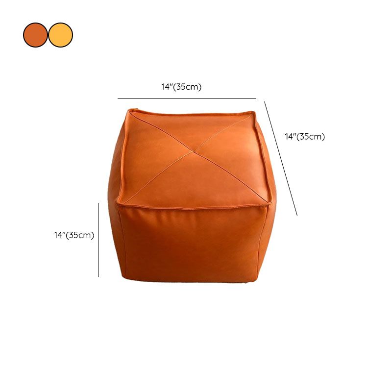 Modern Ottoman PU Leather Upholstered Solid Color Tear Resistant Square Ottoman Clearhalo 'furn' 'furn_ottomans_poufs' 'Furniture' 'Living Room Furniture' 'Ottomans & Poufs' 'ottomans_poufs' 1200x1200_328e636a-f722-4c49-b8e1-30ceb9b3c877