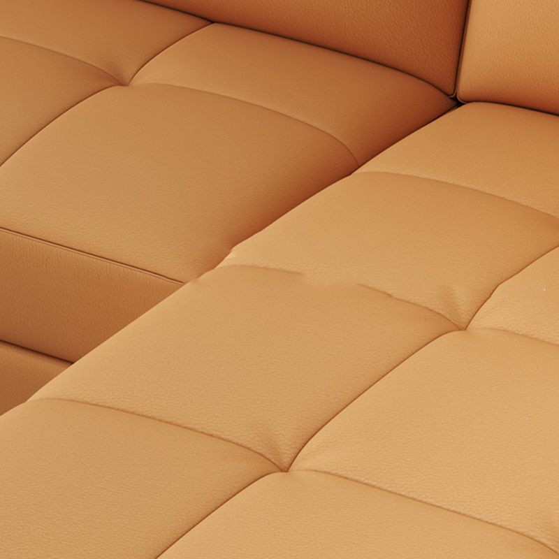 リビングルーム用のボルスター枕の座席付きモダンスタイルの革のソファ