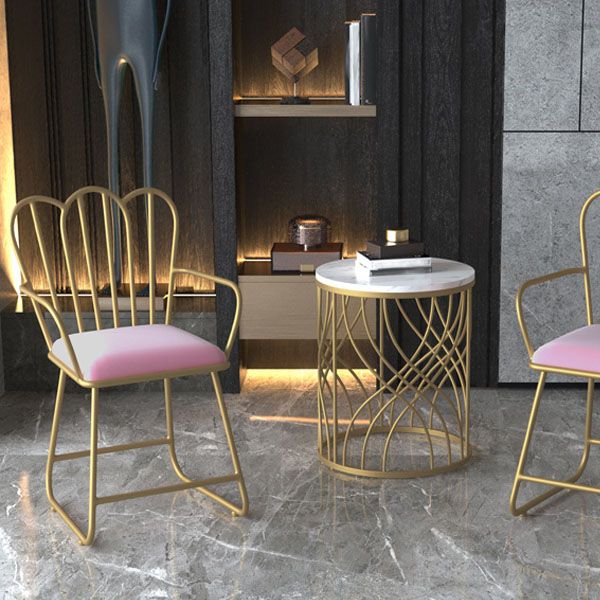 Glam Velvet Dining Room Chair Metal Dining Side Arm Chair for Restaurant Use Clearhalo ' kitchen&dining_furn' 'Dining Chairs' 'Dining Tables & Seating' 'dining_chair' 'furn' 'furn_dining_chair' 'Furniture' 'furniture_dining_chair' 'Kitchen & Dining Furniture' 'kitchen' 1200x1200_32920eeb-1783-4585-af7c-f061dfa22367