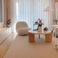 3 Legs Coffee Table Contemporary Round Stone Coffee or End Table