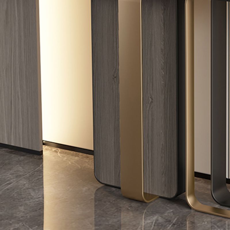 Console di pietra bianca Tavola 1 scaffale 31,5 "tavolo di accento alto per sala