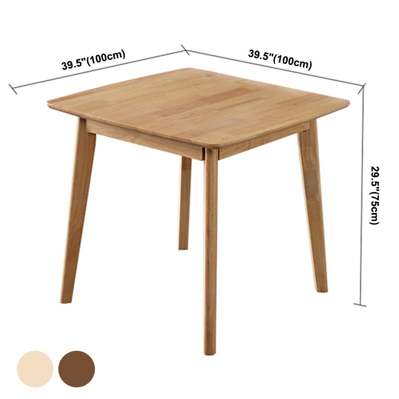 Square 4 Legs Industrial Dining Table Wood Color Fixed Table of Solid Wood Clearhalo ' dining_table' 'Dining Tables & Seating' 'Dining Tables' 'furn' 'furn_dining_table' 'Furniture' 'furniture_dining_table' 'Kitchen & Dining Furniture' 'kitchen&dining_furn' 'kitchen' 'kitchen_dining_table' 1200x1200_3293593b-2165-4241-8daf-90b14a2b20ae