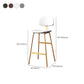 Taburete de bar de cuero Glam, taburete de mostrador con respaldo sin brazos para Bristol