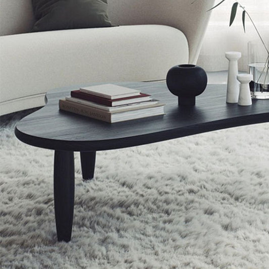 Mesa de café de madera sólida mesa de café de estilo nórdico para sala de estar