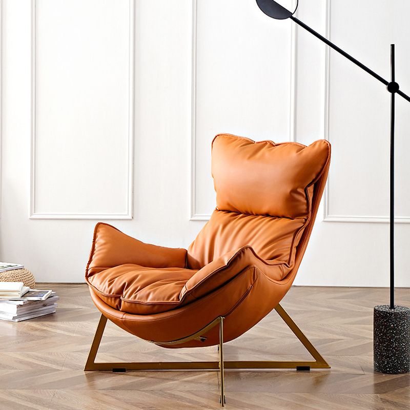 Faux Leather Accent Chair Armless Chair for Living Room, 29.52" Wide Clearhalo 'Accent Chairs' 'accent_chairs' 'Chairs & Seating' 'furn' 'furn_accent_chairs' 'Furniture' 'Living Room Furniture' 1200x1200_3297c361-89ac-497b-8917-e2fadf463906