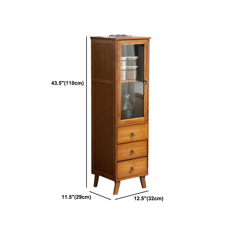 Server per pranzo acrilico contemporaneo server di bambù marrone per cucina