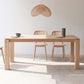 Moderne eettafel met 4 poten, grenenhouten tafel voor eetkamer