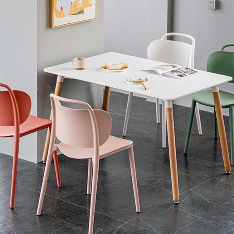 Modern Plastic Dining Chair Open Back Dining Side Armless Chair for Kitchen Clearhalo ' kitchen&dining_furn' 'Dining Chairs' 'Dining Tables & Seating' 'dining_chair' 'furn' 'furn_dining_chair' 'Furniture' 'furniture_dining_chair' 'Kitchen & Dining Furniture' 'kitchen' 1200x1200_3299ac47-197d-4c0d-be04-430cd6a32b25
