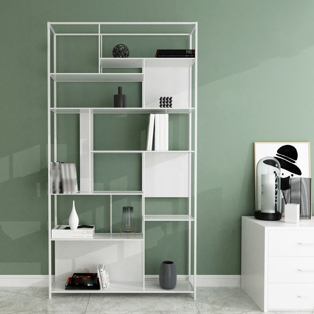 Metal Industrial Etagere Bookshelf Vertical Iron Open Bookshelf for Office Clearhalo 'Bookcases' 'furn' 'furn_bookcases' 'Furniture' 'furniture_bookcases' 'kitchen' 'kitchen_bookcases' 'Living Room Furniture' 'Office Furniture' 1200x1200_3299c408-2e1b-49e9-9604-e1cfe0751f8d