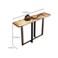 Modern Rectangular Console Table Stone Console Sofa Table in Gold