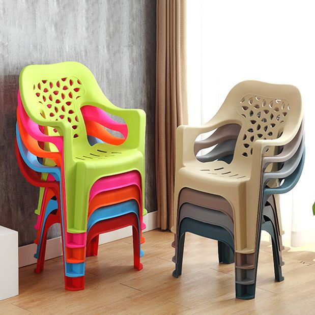Modern Indoor Dining Armchair Home Stackable Plastic Dining Arm Chairs Clearhalo ' kitchen&dining_furn' 'Dining Chairs' 'Dining Tables & Seating' 'dining_chair' 'furn' 'furn_dining_chair' 'Furniture' 'furniture_dining_chair' 'Kitchen & Dining Furniture' 'kitchen' 1200x1200_329aea47-e92e-4b04-af2d-42a7509d4404