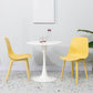 Contemporary Side Chair Plastic Solid Back Dining Room Chair for Kitchen