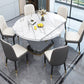 Extendable Round Dining Table Luxury Sintered Stone Top Table with Storage Pedestal Clearhalo ' dining_table' 'Dining Tables & Seating' 'Dining Tables' 'furn' 'furn_dining_table' 'Furniture' 'furniture_dining_table' 'Kitchen & Dining Furniture' 'kitchen&dining_furn' 'kitchen' 'kitchen_dining_table' 1200x1200_329cad20-0c02-4b49-a181-1f143d19cf20