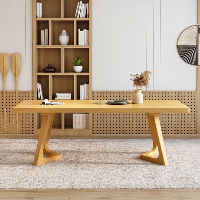 Modern Solid Wood Furniture 1/2/5/7 Pcs Standard Height Dining Room Table Set in Natural Clearhalo 'Dining Room Sets' 'Dining Tables & Seating' 'dining_room_set' 'furn' 'furn_dining_room_set' 'Furniture' 'Kitchen & Dining Furniture' 1200x1200_329dceb8-8af1-4ae6-b40e-abbc562a76e1