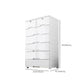 Rectangular Plastic Wardrobe Teen Style Simple White Bedroom Storage Cabinet
