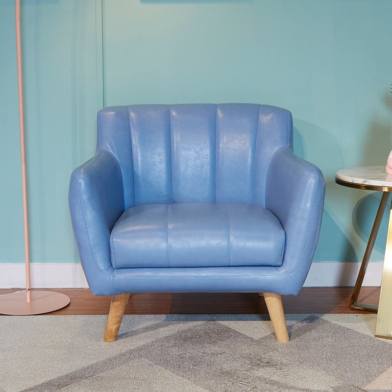 Standard Faux Leather Stain Resistant Sewn Pillow Back Sofa Couch