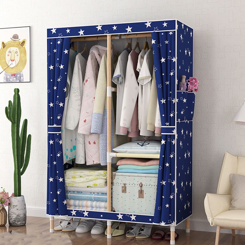 Modern Style Wardrobe Armoire Meringue Wood Frame Wardrobe,33.5"L x 17.7"W x 63"H