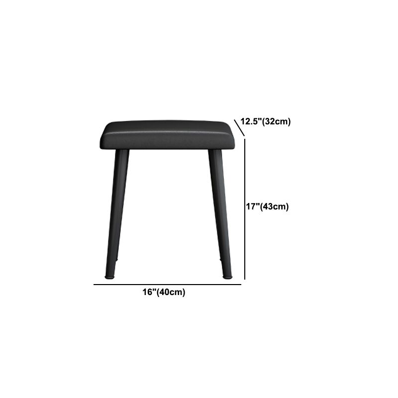 Coiffeuse contemporaine à 2 tiroirs avec plateau en pierre noire et tabouret