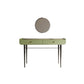 Tables de vanité verte de 16,53 "de largeur de largeur avec 2 tiroirs de rangement