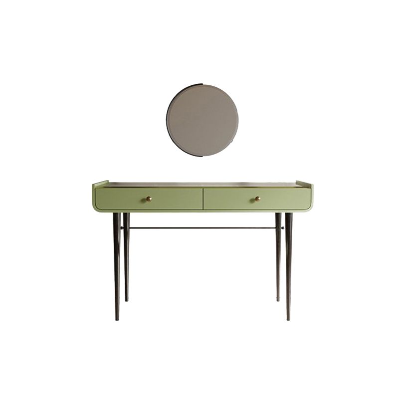 Tables de vanité verte de 16,53 "de largeur de largeur avec 2 tiroirs de rangement