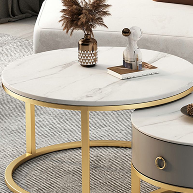 Slate Top Coffee Cocktail Table Frame Coffee or End Table with Drawe Clearhalo 'Coffee & Accent Tables' 'Coffee Tables' 'coffee_tables' 'furn' 'furn_coffee_tables' 'Furniture' 'Living Room Furniture' 1200x1200_32a5207b-3e8b-43cb-ba17-376e14d6bbf2