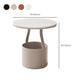 Modern 19.68-inch Tall Metal Abstract Side Table Round Top End Table with Storage Clearhalo 'Coffee & Accent Tables' 'End & Side Tables' 'end_side_tables' 'furn' 'furn_end_side_tables' 'Furniture' 'Living Room Furniture' 1200x1200_32a74ed3-89cf-42a5-992d-c9b44e8efcc0
