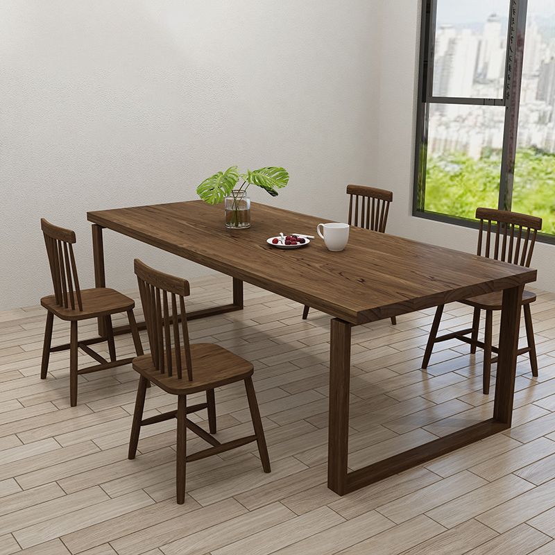 Muebles de madera medianos industriales 1/4/5 PCS Altura estándar Juego de mesa de comedor