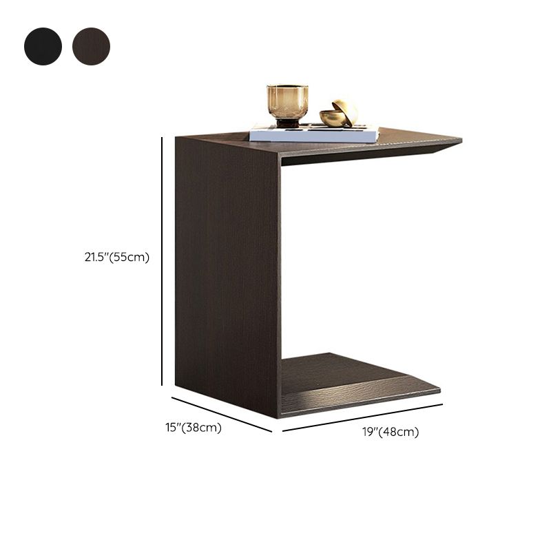 Contemporary Wood End Table Rectangular C-shape Sofa Side Accent Table Clearhalo 'Coffee & Accent Tables' 'End & Side Tables' 'end_side_tables' 'furn' 'furn_end_side_tables' 'Furniture' 'Living Room Furniture' 1200x1200_32a98507-8ecc-4ca8-a411-1aafcef45355