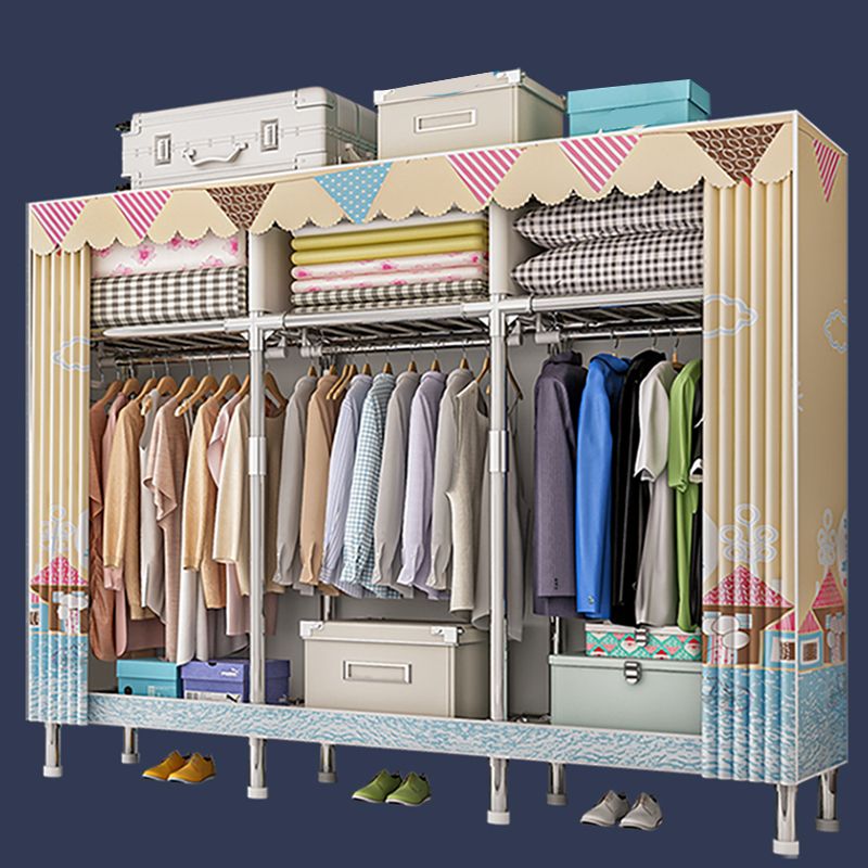 Armario de marco de acero inoxidable Armario moderno de vestuario de la casa