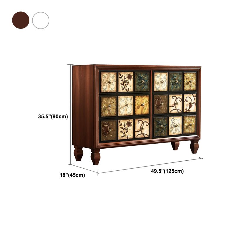 Top il legno rustico per legno e cassetto del torace con cassetti per camera da letto