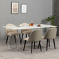 Sintered Stone Top Dining Table Rectangle Dining Table with Acrylic Double Pedestal Base Clearhalo ' dining_table' 'Dining Tables & Seating' 'Dining Tables' 'furn' 'furn_dining_table' 'Furniture' 'furniture_dining_table' 'Kitchen & Dining Furniture' 'kitchen&dining_furn' 'kitchen' 'kitchen_dining_table' 1200x1200_32a9ee39-f095-46b7-b579-4db85b6c41a2