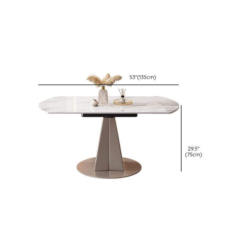 Modern Stone Round Dining Table Pedestal Table for Dining Room Clearhalo 'Dining Tables & Seating' 'Dining Tables' 'dining_table' 'furn' 'furn_dining_table' 'Furniture' 'Kitchen & Dining Furniture' 1200x1200_32aa4168-e98e-481c-9616-6deaad430b6b