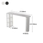 Contemporary Bar Dining Table with Shelves Indoor Bar Height Table Iron Base Clearhalo 'Bar Furniture' 'Bar Tables' 'bar_tables' 'furn' 'furn_bar_tables' 'Furniture' 'furniture_bar_tables' 'Kitchen & Dining Furniture' 'kitchen&dining_furn' 'kitchen' 1200x1200_32ab0328-72bd-4270-9946-7c2a8adb3f9c