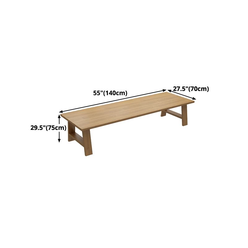 Contemporary Solid Wood Rectangular Dining Table Indoor Table with Trestle Base Clearhalo ' dining_table' 'Dining Tables & Seating' 'Dining Tables' 'furn' 'furn_dining_table' 'Furniture' 'furniture_dining_table' 'Kitchen & Dining Furniture' 'kitchen&dining_furn' 'kitchen' 'kitchen_dining_table' 1200x1200_32ab3ffd-0fb8-47fd-8a94-1a5fe29058ef