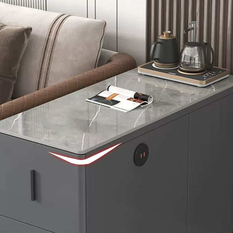 Contemporary Rectangle Sofa Side Accent Table with 2 Drawers Clearhalo 'Coffee & Accent Tables' 'End & Side Tables' 'end_side_tables' 'furn' 'furn_end_side_tables' 'Furniture' 'Living Room Furniture' 1200x1200_32aba55e-2e67-457c-a21f-d12039a39255