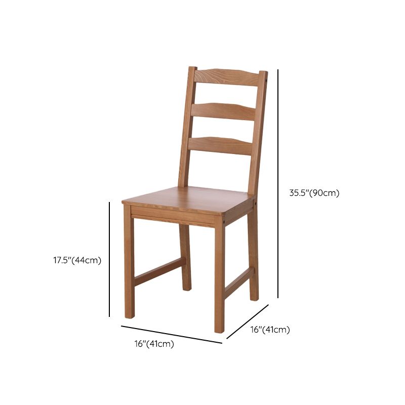 Speisesaal Armless Essstuhl Massive Holz Leiter Rückseite Stuhl