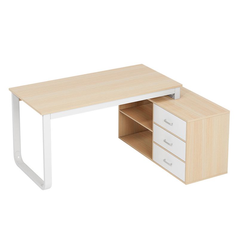 Corner Contemporary Writing Desk Manufactured Wood Desk with Drawer Clearhalo 'Furniture' 'furniture_office_desk' 'Office Desks' 'Office Furniture' 'office_desk' 1200x1200_32ac6f94-69ef-45f8-a57d-f435ebfc8b21