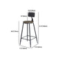 Industrial 1/7 Pieces Bar Table Set Rectangle Wood Counter Table with High Stools