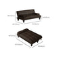Faux Leather Pillow Top Arms /Armless Sleeper Sofa Bed Biscuit Back Convertible Sofas Clearhalo 'furn' 'furn_futons' 'Furniture' 'Futons & Daybeds' 'Futons' 'Living Room Furniture' 1200x1200_32affa6e-2244-487f-b0a2-2f4f54aa876c