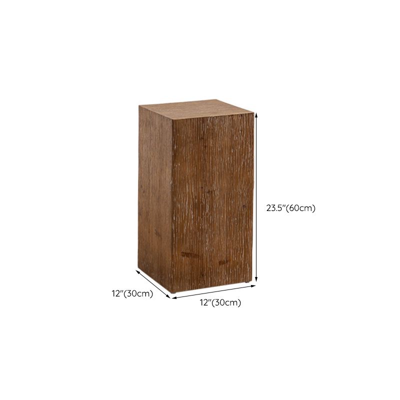 Mesa cuadrada de mesa de madera de campo francés, de 11.8 pulgadas de ancho